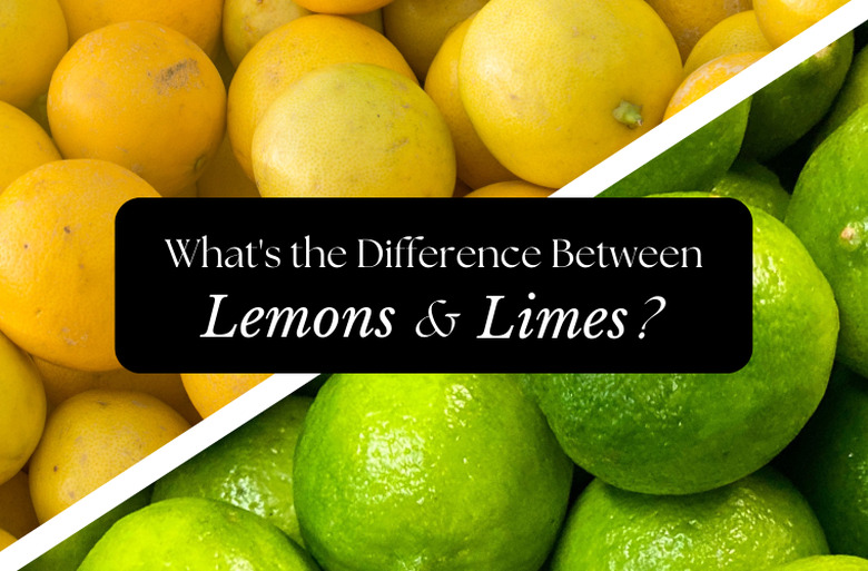 Lemons and limes contrasted with the text 