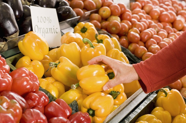 Hand with peppers