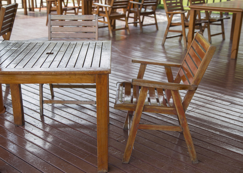 table set at a cafe