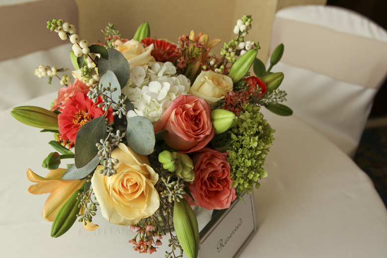 Reserved Table with Floral Centerpiece