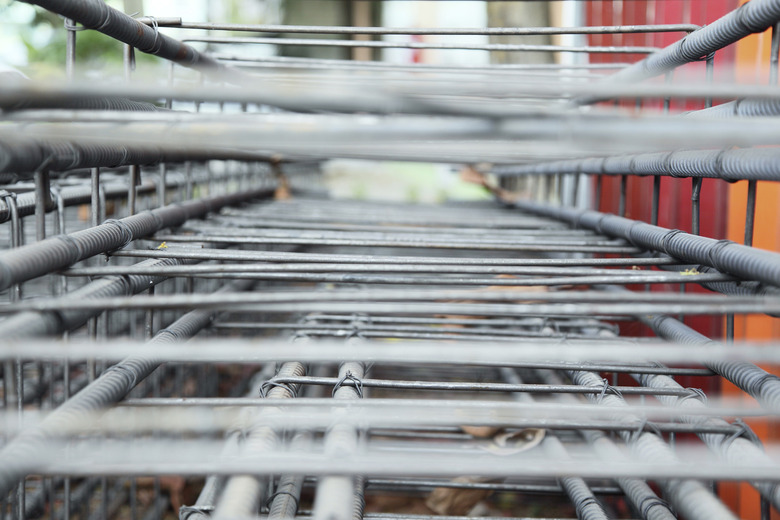 Stock rebar at construction