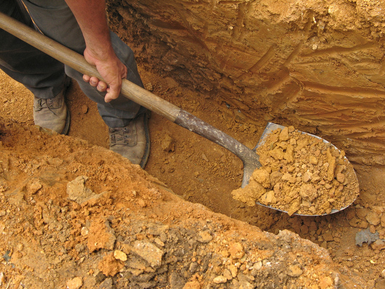 Digging a trench