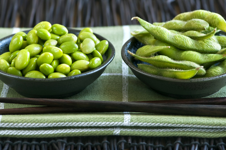 Soy beans in bowls