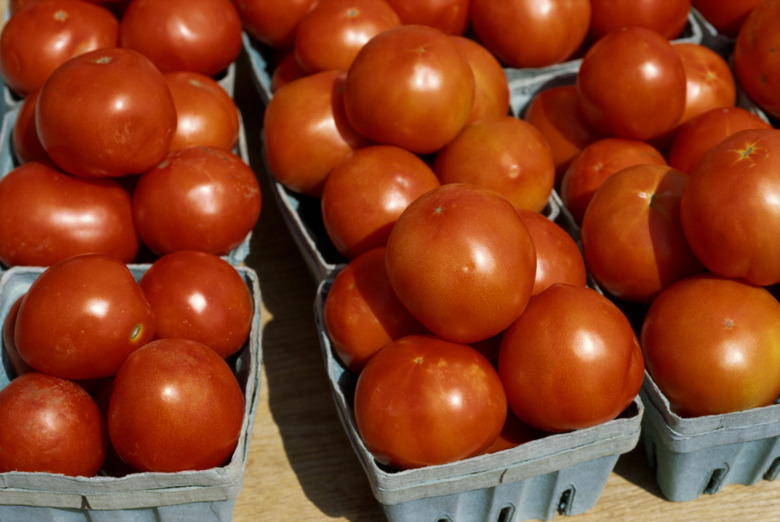 Baskets of tomatoes