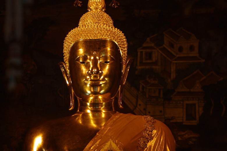 Golden Buddha sculpture