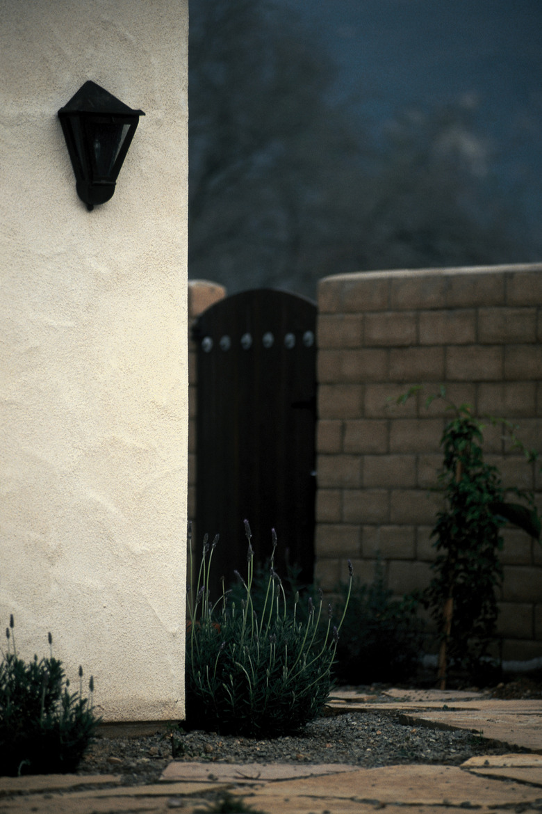 Spanish style stucco wall