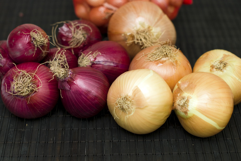 Red and yellow onions